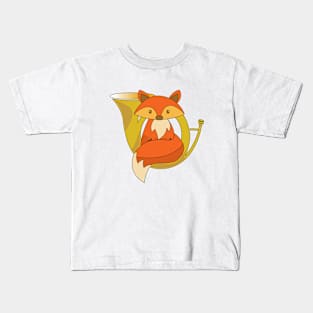 Fox and a French Horn Kids T-Shirt